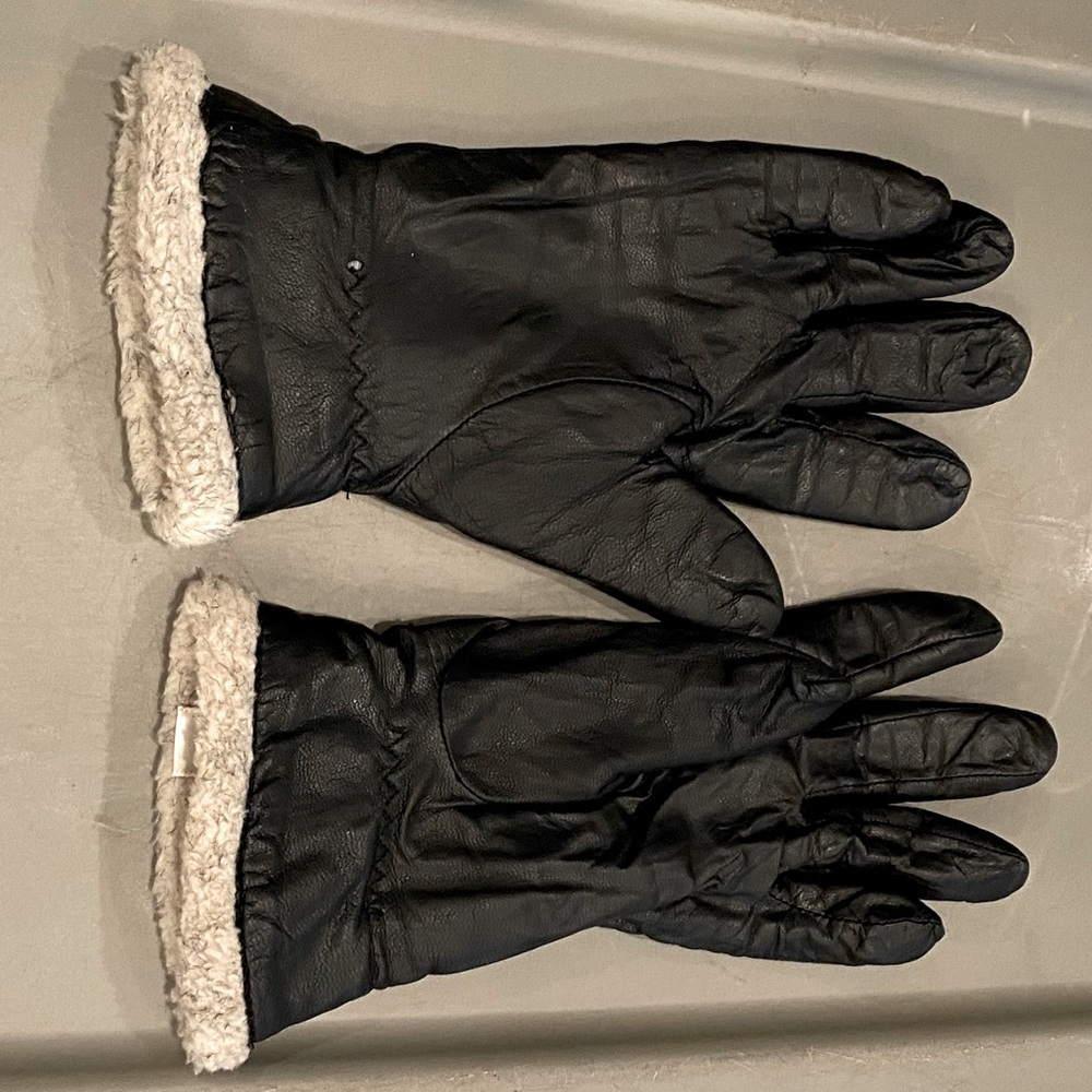 Fur Lined Leather Gloves